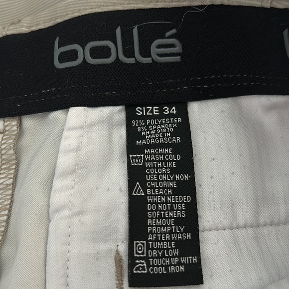 BUNDLE OF 3 PAIRS OF FLAT FRONT SHORTS SIZE 34. 2 BOLLE AND 1 ISLAND REPUBLIC - Picture 2 of 4